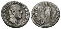 ROMAN IMPERIAL Galba (AD 68-69). AR denarius (18mm, 2.85 g). Rome, July AD 68-January AD 69. IMP SER GALBA CAESAR AVG P M, laureate head of Galba right / R-OMA-RENASCES, Roma standing facing, head lef