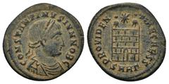 ROMAN IMPERIAL Constantinus II AE Nummus, Heraclea Constantine I (306-337 AD) for Constantinus II Caesar. AE Nummus (19mm, 2.59 g), Heraclea, 324. Obv. CONSTANTINVS IVN NOB C, Laureate, draped and cui
