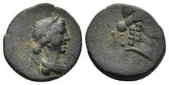 GREEK LYCIA, Koinon of Lycia. Late first century BC AE. (4 Gr. 18mm.) Laureate head of Apollo, right. Rev. Draped bust of Artemis, right.