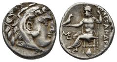 GREEK Kingdom of Macedon. Alexander III 'the Great' AR Drachm. (16mm, 4.17 g) Kingdom of Macedon. Alexander III 'the Great' AR Drachm. Kolophon, circa 310-301 BC. Struck under Antigonos I Monophthalmo