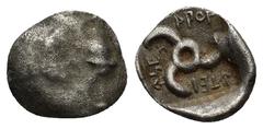 GREEK Dynasts of Lycia. Uncertain mint. Uncertain Dynast 500-440 BC. Obol AR (0.72 Gr. 11mm.)