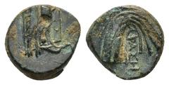 GREEK LYCIA. Phaselis. Ae (Circa 250-221/0 BC). (10mm, 1.0 g) Obv: Prow of galley right. Rev: ΦΑΣΗ. Stern of galley right.