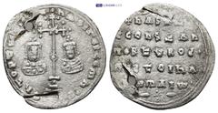 BYZANTINE Basil II Bulgaroktonos, with Constantine VIII (976-1025 AD) Constantinopolis AR Miliaresion (24mm, 3.0 g) Obv: ЄҺ TUVTω ҺICAT' baSILЄI C CωҺST' Cross crosslet with central X and pellet-in-cr