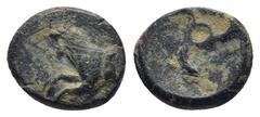 GREEK DYNASTS of LYCIA. Perikles. Circa 380-360 BC. Æ (11mm, 1.41 g). Forepart of goat left / Triskeles