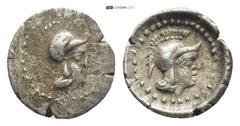 GREEK Lycia, Xanthos AR hemiobol. (9mm, 0.57 g) Circa 400-380 BC. Helmeted head of Athena right / Helmeted head of Athena right.