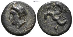 GREEK DYNASTS OF LYCIA. Perikles (Circa 380-360 BC). AE. (13mm, 1.7 g) Horned head of Pan left. Rev. Triskeles.