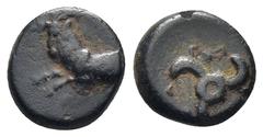 GREEK DYNASTS of LYCIA. Perikles. Circa 380-360 BC. (1.23 Gr. 10mm.) Forepart of goat left Rev. Triskeles
