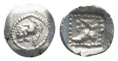 GREEK DYNASTS of LYCIA. Uncertain dynast. Circa 490/80-440/30 BC. AR Tetartemorion.(8mm, 0,36 g)