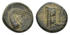 GREEK LYCIA. Phaselis. Ae (Circa 250-221/0 BC). 1.5g 10.2mm Obv: Prow of galley right. Rev: ΦΑΣΗ. Stern of galley right.