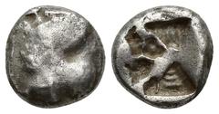 GREEK Greek coins , lycia 1/4 stater AR 2.8.gr, 11.7mm. Obv: ? r, Rev: Irregular square incuse punch.