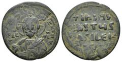 BYZANTINE Byzantine Anonymous Æ 40 Nummi. Time of Basil II and Constantine VIII. Constantinople, circa 976-1025. 7.9g 26.7mm Facing nimbus bust of Christ, holding Gospels, + ЄMMA to left, NOVHΛ to rig