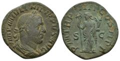 ROMAN IMPERIAL Philippus Arabs AD 244-249. Rome Sesterz 27.3mm., 11.8g. IMP M IVL PHILIPPVS AVG Laureate, draped and cuirassed bust of Philip to right. Rev. P M TR P III COS P P / S - C Felicitas stan