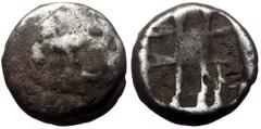 Barbaric imitation Mysia, Parion (ca 500-450 BC) Contemporary Celtic imitation, AR Hemidrachm (?) Mysia, Parion (ca 500-450 BC) Contemporary Celtic imitation, AR Hemidrachm (?) Obv: Facing gorgoneion 