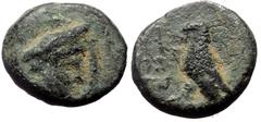 Greek Lycia, Termessos, AE, (Bronze, 1.02 g 9 mm), 1st century BC. Lycia, Termessos, AE, (Bronze, 1.02 g 9 mm), 1st century BC. Obv: Head of Hermes to right, wearing petasos. Rev: TEP-MHΣΣ, Eagle stan