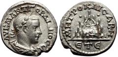Roman Provincial Cappadocia, Caesarea. Gordian III. AR, Drachm. (Silver, 4.39 g. 20 mm.) 238-244 AD. Cappadocia, Caesarea. Gordian III. AR, Drachm. (Silver, 4.39 g. 20 mm.) 238-244 AD. Obv: AV K M ANT