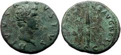 Roman Imperial Restitution issue under Nerva, Octavian as Augustus (27 BC-14 AD) AE As (ca 98) Restitution issue under Nerva, Octavian as Augustus (27 BC-14 AD) AE As (ca 98) Obv: DIVVS·AVGVSTVS Bare 
