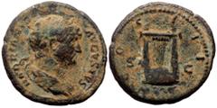Roman Imperial Hadrian (117-138). AE, Semis. (Bronze, 4.46 g. 19 mm.) Rome. Hadrian (117-138). AE, Semis. (Bronze, 4.46 g. 19 mm.) Rome. Obv: HADRIANVS AVGVSTVS. Hed of Hadrian, laureate, r. Rev: COS 