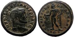 Roman Imperial Diocletian (284-305). AE, Follis. (Bronze, 9.67 g. 27 mm.). Aquileia. Diocletian (284-305). AE, Follis. (Bronze, 9.67 g. 27 mm.). Aquileia. Obv: IMP DIOCLETIANVS P F AVG. Head of Diocle