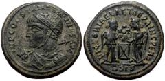 Roman Imperial Constantine I The Great (307-337). AE, Follis. (Bronze, 3.28 g. 18 mm.) Sisicia. Constantine I The Great (307-337). AE, Follis. (Bronze, 3.28 g. 18 mm.) Sisicia. Obv: IMP CONSTANTINVS A
