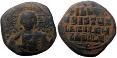 Byzantine Anonymous. Class A2. Basil II and Constantine VIII, AE, Follis. (Bronze, 10.15 g. 25 mm.) Constantinopole. Anonymous. Cl Anonymous. Class A2. Basil II and Constantine VIII, AE, Follis. (Bron