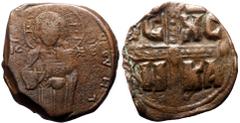 Byzantine Anonymous. Class C. Michael IV, AE, Follis (Bronze, 7.36 g. 24 mm.) Constantinople. Anonymous. Class C. 1030-1050 AD. Anonymous. Class C. Michael IV, AE, Follis (Bronze, 7.36 g. 24 mm.) Cons