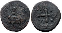 Byzantine Anonymous. Class I. Nicephorus III Botaniates (?), AE, Follis (Bronze, 9.09 g. 30 mm.) Constantinople. Anonymous. Class Anonymous. Class I. Nicephorus III Botaniates (?), AE, Follis (Bronze,