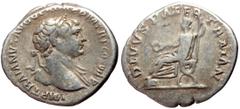 Roman Imperial coins Trajan (98-117) AR Denarius (Silver, 19mm, 3.47g) Rome, 112-113. Obv: IMP TRAIANVS AVG GER DAC P M TR P COS VI P P, Laureate head of Trajan to right, with slight drapery on his le