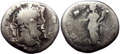 Roman Imperial coins *Scarce* Pertinax (193) AR denarius (Silver, 18mm, 2,66g) Rome. Obv: IMP CAES P HELV PERTIN AVG, Laureate head right. Rev: LIBERATIS CIVIBVS, Liberalitas standing left, holding ab