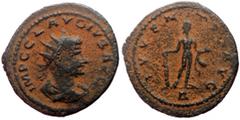 Roman Imperial coins Claudius II Gothicus ( 268-270) AE Antoninianus (Bronze, 22mm, 3.09g) Antioch, 268. Obv: IMP C CLAVDIVS AVG, radiate, draped, and cuirassed bust right Rev: IVVENTVS AVG, Hercules 