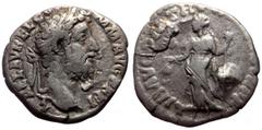 Roman Imperial Coins Commodus (177-192) AR Denarius (Silver, 2.52g, 17mm) Rome Obv: M ANTONINVS COMMODVS AVG, Laureate head of Commodus right. Rev: LIB AVG TR P VII IMP IIII COS III P P, Liberalitas s