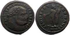 Roman Imperial Coins Constantius I (Caesar, 293-305) Nicomedia, 303-304 Obv: FL VAL CONSTANTIVS NOB CAES, Head of Constantius Chlorus, laureate, right Rev: GENIO POPV-LI ROMANI, Genius, wearing modius