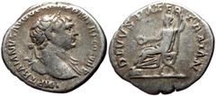 Roman Imperial Trajan (98-117) AR Denarius (Silver, 19mm, 3.47g) Rome, 112-113. Obv: IMP TRAIANVS AVG GER DAC P M TR P COS VI P P, Laureate head of Trajan to right, with slight drapery on his left sho