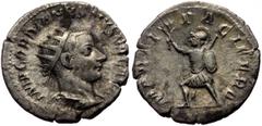 Roman Imperial *Just 7 specimens recorded by OCRE* Gordian III (238-244) AR Antoninianus (Silver, 3.39g, 23mm) Antiochia, 242-244 Obv: IMP GORDIANVS PIVS FEL AVG, Bust of Gordian III, radiate, draped,