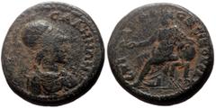 Roman Provincial Lydia, Sala AE (Bronze, 5.56g, 18mm) Pseudo-autonomous issue, ca AD 117-161, Androneikos Salamonos, magistrate. Obv: СΑΛΗΝΩΝ, draped bust of Athena to right, wearing crested Corinthia