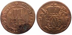 Medieval Germany, Münster Bistum, 3 Pfennig (Bronze, 2.90g, 23mm) Land Munze 1745