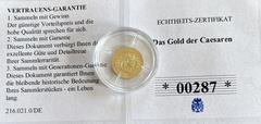 Small Gold Coins Das Gold der Caesaren, Copy of Nero-Aureus, Gold 585/1000 111 mm, 0,50 g