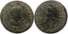 Roman Provincial *10 specimens cited by RPC* Pamphylia, Side AE (Bronze, 17.00g, 30mm) Salonina (Augusta, 253-268) Issue: Phase 4: coins with ΙΑ and Η (lighter standard) Obv: Α ΚΟΡΝΗΛΙΑ ϹΑΛΩΝΙΝΑ ϹΕΒ, 
