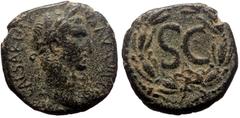 Roman Provincial Syria, Antioch, AE (21mm, 7,76g) Nerva (96-98) Obv: IMP CAESAR NERVA AVG III COS; laureate head of Nerva, r. Rev: S C; in laurel wreath of eight bunches of leaves; below SC: Β Ref: RP