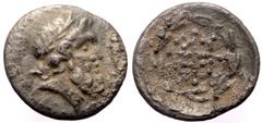 Greek Achaia, Pallantion, early 1st century BC, AR triobol (hemidrachm) of Achaian League (Silver, 16,3 mm, 2,26 g). Achaia, Pallantion, early 1st century BC, AR triobol (hemidrachm) of Achaian League