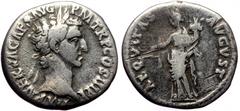 Roman Imperial Nerva (96-98) AR Denarius (Silver, 2.94g, 18mm). Rome. Nerva (96-98) AR Denarius (Silver, 2.94g, 18mm). Rome. Obv: IMP NERVA CAES AVG P M TR P COS III P P, laureate head of Nerva right.