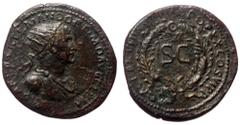 Roman Imperial Trajan (98-117) AE semis (Bronze, 24mm, 6.40g) Struck at Rome for circulation in Syria, 116 AD. Obv: IMP CAES NER TRAIAN Trajan (98-117) AE semis (Bronze, 24mm, 6.40g) Struck at Rome fo