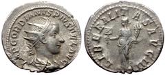Roman Imperial Gordian III (238-244), AR antoninianus (Silver, 22,0 mm, 3,72 g), Rome, 238/9. Gordian III (238-244), AR antoninianus (Silver, 22,0 mm, 3,72 g), Rome, 238/9. Obv: [IM]P GORDIANVS PIVS F