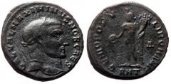 Roman Imperial Maximinus II Daia (305-313) AE Follis (Bronze, 10.86g, 27mm) Antioch, 305. Maximinus II Daia (305-313) AE Follis (Bronze, 10.86g, 27mm) Antioch, 305. Obv: GAL VAL MAXIMINVS NOB CAES, la
