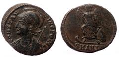 Roman Imperial Commemorative Series, 330-354 AE Follis (Bronze, 18mm, 2.80g) struck under Constantine I the 'Great', Antioch, 10th offi Commemorative Series, 330-354 AE Follis (Bronze, 18mm, 2.80g) st