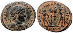 Roman Imperial Constantinus II (Caesar, 317-337) AE follis (Bronze, 2.04g, 19mm) Antioch Constantinus II (Caesar, 317-337) AE follis (Bronze, 2.04g, 19mm) Antioch Obv: CONSTANTINVS IVN NOB C, cuirasse