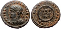 Roman Imperial Constantine II (317-337) AE Follis (Bronze, 2.57g, 19mm) Thesalonica Constantine II (317-337) AE Follis (Bronze, 2.57g, 19mm) Thesalonica Obv: CONSTANTINVS IVN NOB C, laureate head drap
