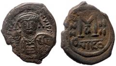 Byzantine Tiberius II Constantine (AD 578-582), Nikomedia, AE follis (Bronze, 12.39g, 32mm) Dated RY 4=AD 578 Tiberius II Constantine (AD 578-582), Nikomedia, AE follis (Bronze, 12.39g, 32mm) Dated RY