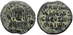 Byzantine Constantine VII Porphyrogenitus, with Romanus I (913-959) AE follis (Bronze, 8.37g, 27mm) Constantinople, 931-944. Constantine VII Porphyrogenitus, with Romanus I (913-959) AE follis (Bronze
