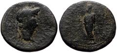 Roman Provincial Lydia, Maeonia AE (Bronze, 20mm, 3,55) Nero Magistrate: Ti. Cl. Menekrates (without title) Lydia, Maeonia AE (Bronze, 20mm, 3,55) Nero Magistrate: Ti. Cl. Menekrates (without title) O