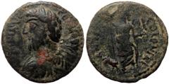 Roman Provincial Pisidia, Antiochia, Commodus (177-192), AE assarion (Bronze, 22,3 mm, 5,07 g). Obv: ANTONINVS COMMODvs, laureate, draped Pisidia, Antiochia, Commodus (177-192), AE assarion (Bronze, 2